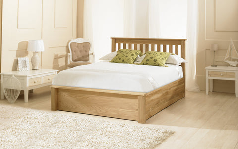 Emporia Beds Monaco Solid Oak Ottoman Bed-Better Bed Company 
