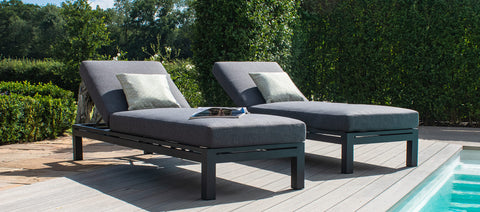 Maze Rattan Oslo Double Sunlounger Set-Better Bed Company 