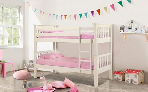 White Bunk Bed With A Small Single Mattress-Better Bed Company 