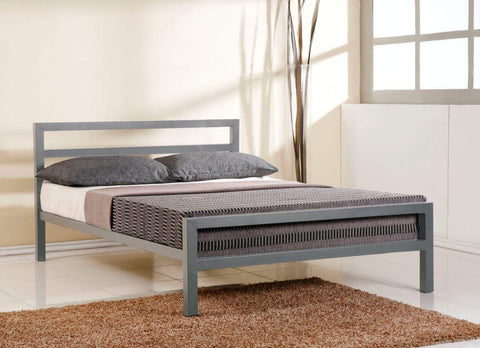 Time Living City Block Grey Metal Bed Frame-Better Bed Company