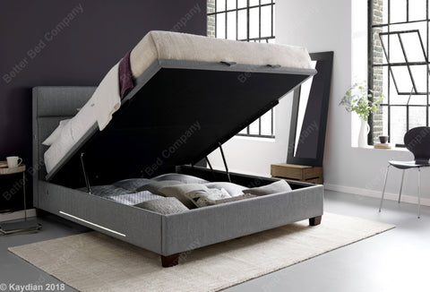 Kaydian Chilton Artemis Light Grey Ottoman Bed Frame-Better Bed Company 