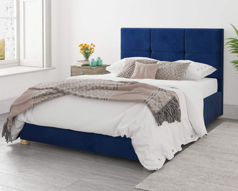 Navy Blue Ottoman Bed 