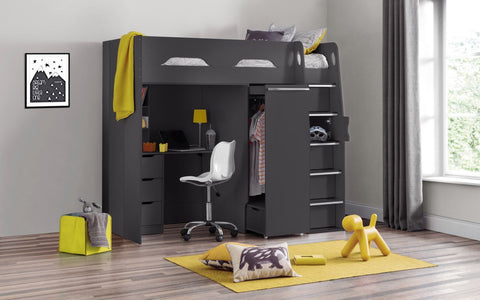 Single Anthracite Bunk Bed 