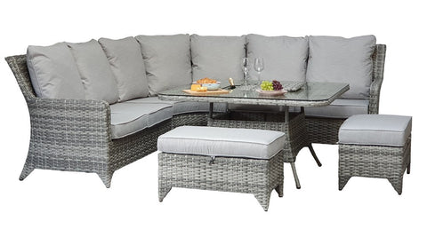 Signature Weave Sarah Grey Corner Dining With Ice Bucket-Better Bed Company 