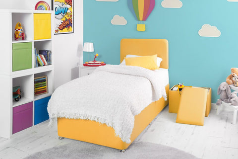 Swanglen Yellow Fabric Bed-Better Bed Company