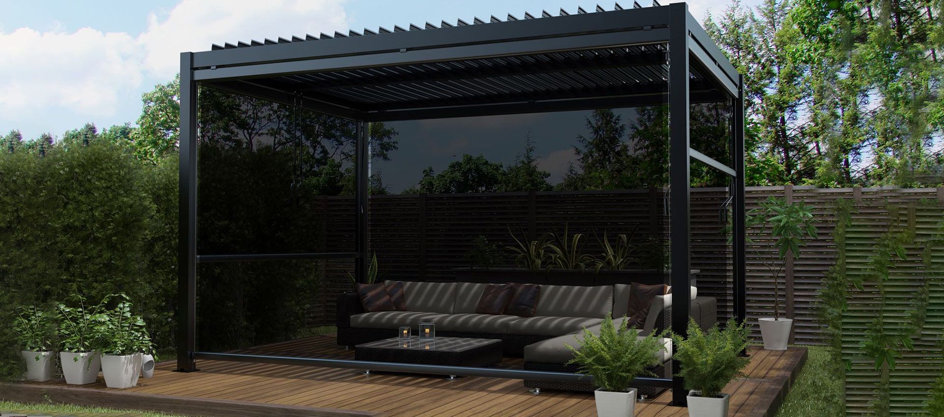 Maze Rattan 3m X 4m Pergola With 4 Drop Sides And Led Lighting Free Delivery