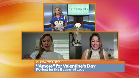 Chica Beauty sisters join San Antonio Living Morning Show Love Amor Beauty set