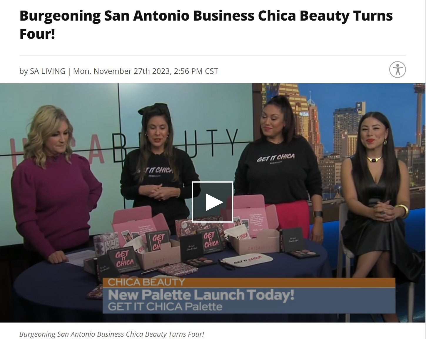 chica beauty on san antonio living morning show with shelly miles get it chica palette