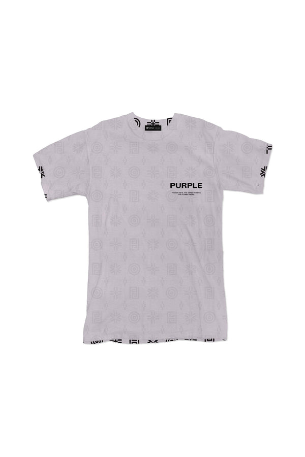 Purple Brand Textured Jersey Short Sleeve Logo Tee