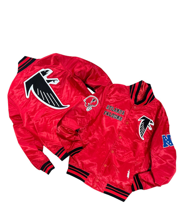 ATLANTA BRAVES MASH UP LOGO SATIN JACKET (MIDNIGHT NAVY) – Pro