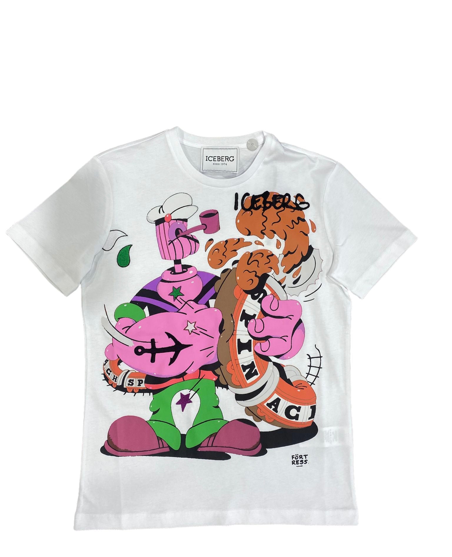 Iceberg X Popeye Men's T-shirt White/ Pink – Action Wear