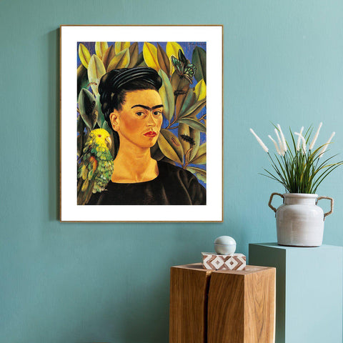 Self Portrait with Bonito, By Frida Kahlo