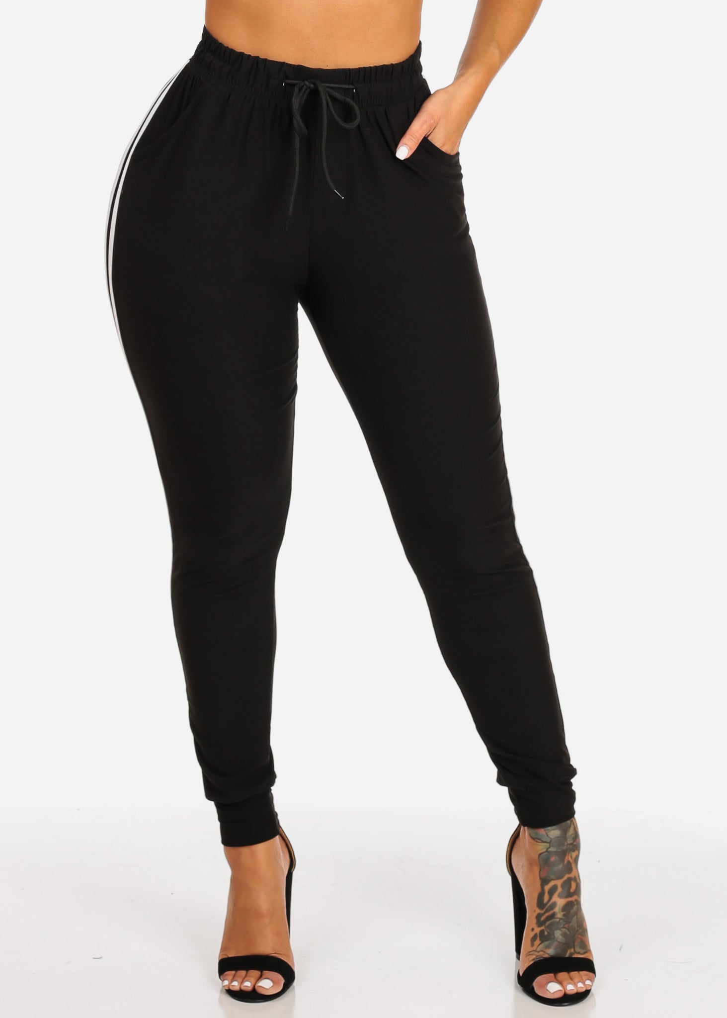 high waist skinny joggers