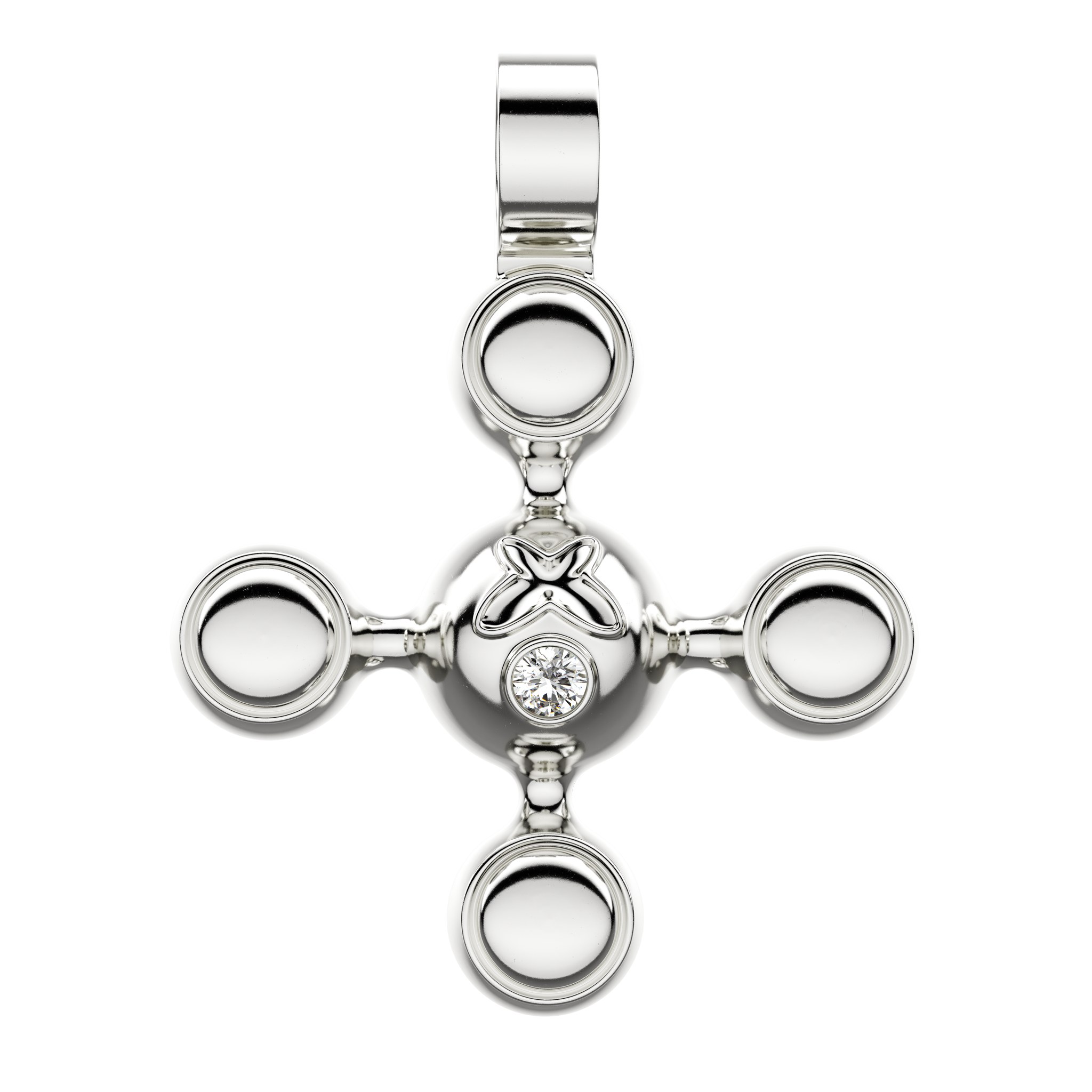 Sphere Cross Pendant