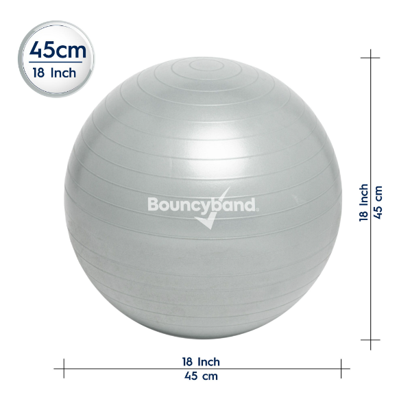 Balance Ball Chair 65cm Non-Rolling for High School Kids by Bouncyband