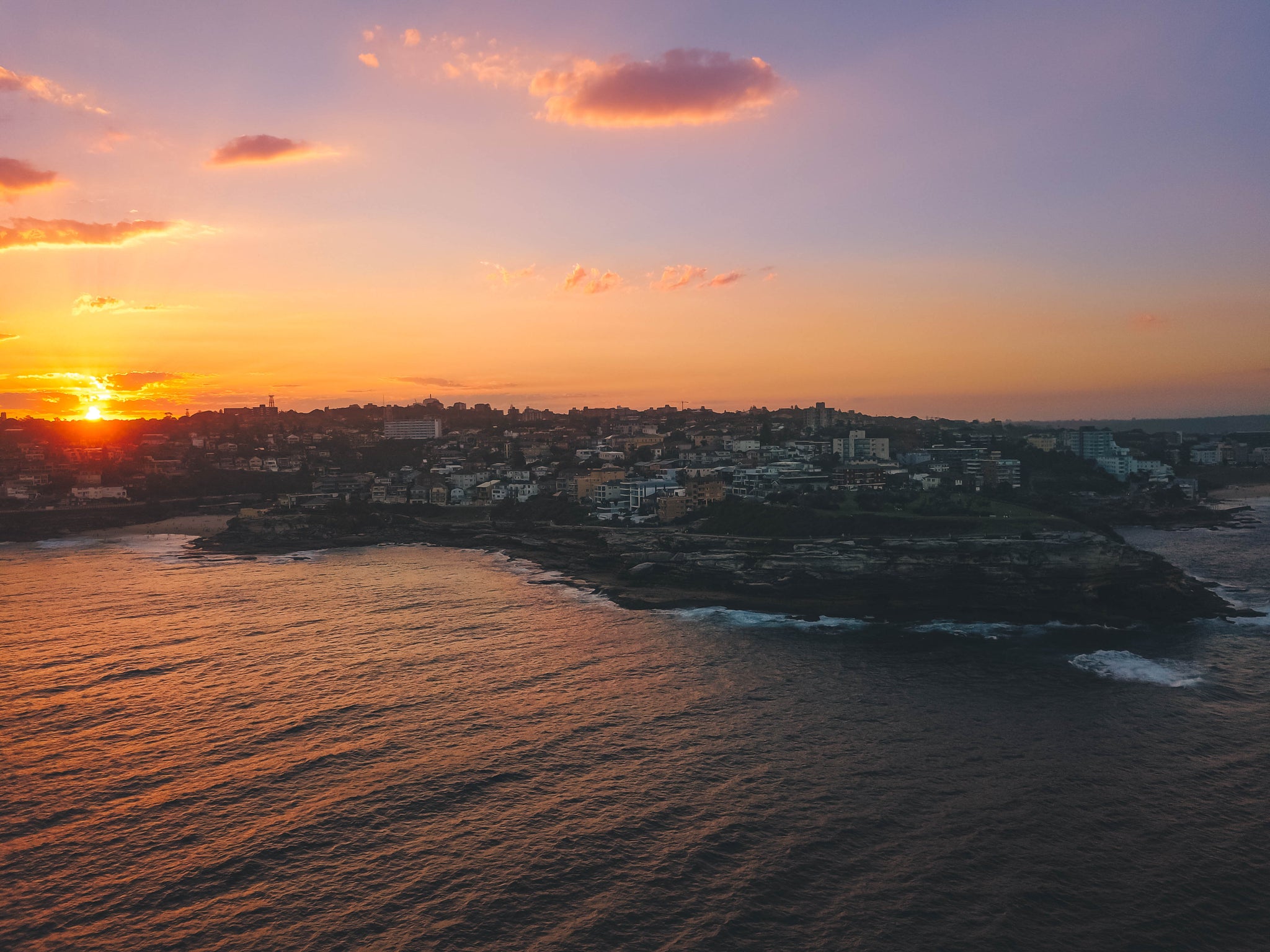 Coastal Sydney Sunset Mackenzies Point Tamarama Beach Gaerloch Res Drone Lightroom Presets Pilot Presets