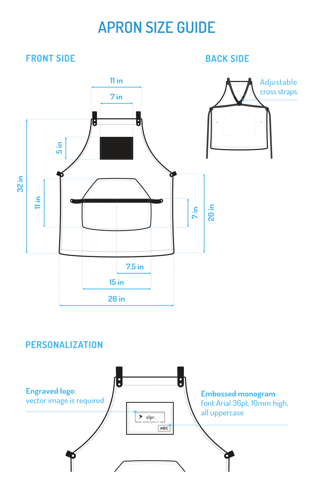 apron size chart