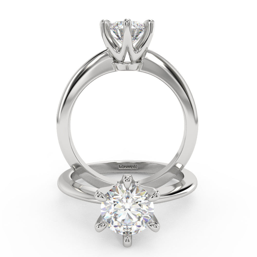 Montura Para Anillo de Compromiso Solitario "Tiffany en Oro – Diamante
