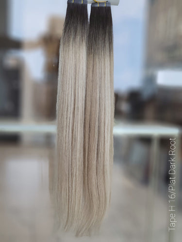 Invisible Tape Rooted #16/Platinum (Signature Line) – R Hair Extension