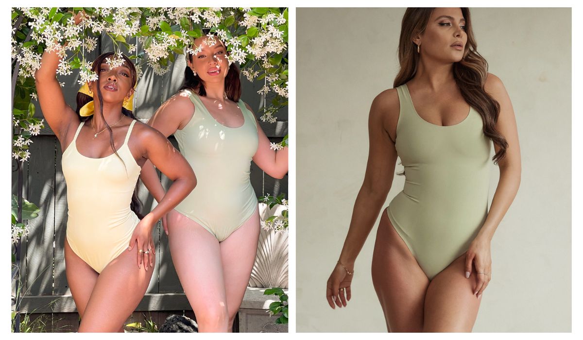 Just Dropped! Pinsy Shapewear Hourglass Thong Bodysuits in Butter & Pi