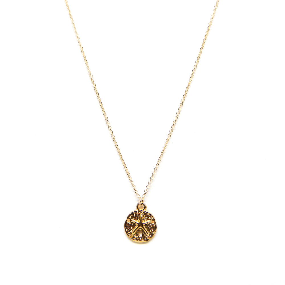 Single Necklace Sand Dollar Gold – Mina De Mar