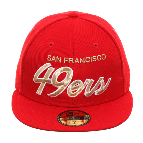 NEW ERA “TEAM SCRIPT SF 49ERS SNAPBACK (BLACK/RED) - ShopperBoard