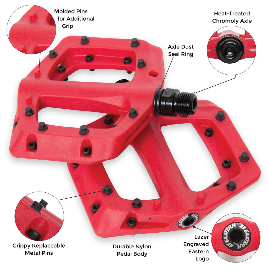 bmx pedals red