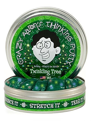 Crazy Aaron's Thinking Putty, 3.2 Ounce, Holiday - Glow in the Dark Tw ...