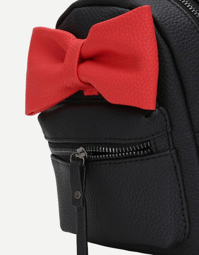 Backpack With Contrast Bow