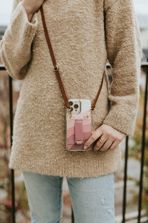 Chestnut Check Wrist Lanyard by Our Faux Farmhouse — Walli Cases