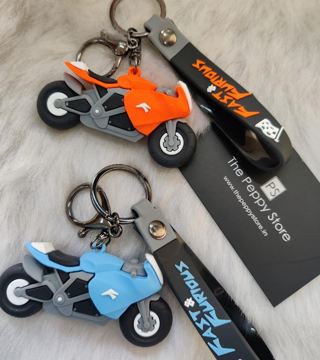 Bike Silicon Keychains With Bagcharm And Strap (Select From Drop Down ...