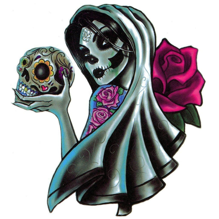 Big Santa Muerte & The Rose | ArtWear Tattoo