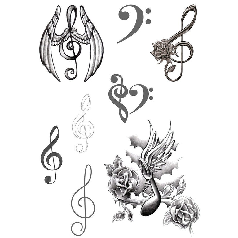 115 Creative Musical Note Tattoo Designs  Body Art Guru