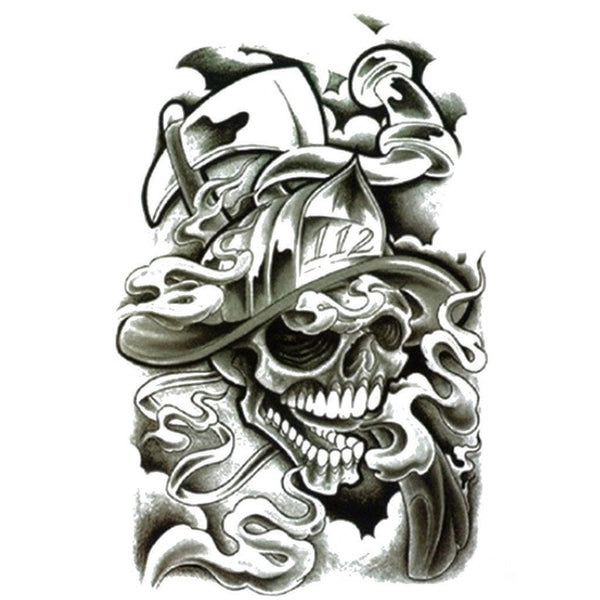 SAVI Temporary Tattoo 3D Skull Smoke Tattoo Sticker Size 15x10cm  1pc  Black 4 g  Amazonin Beauty