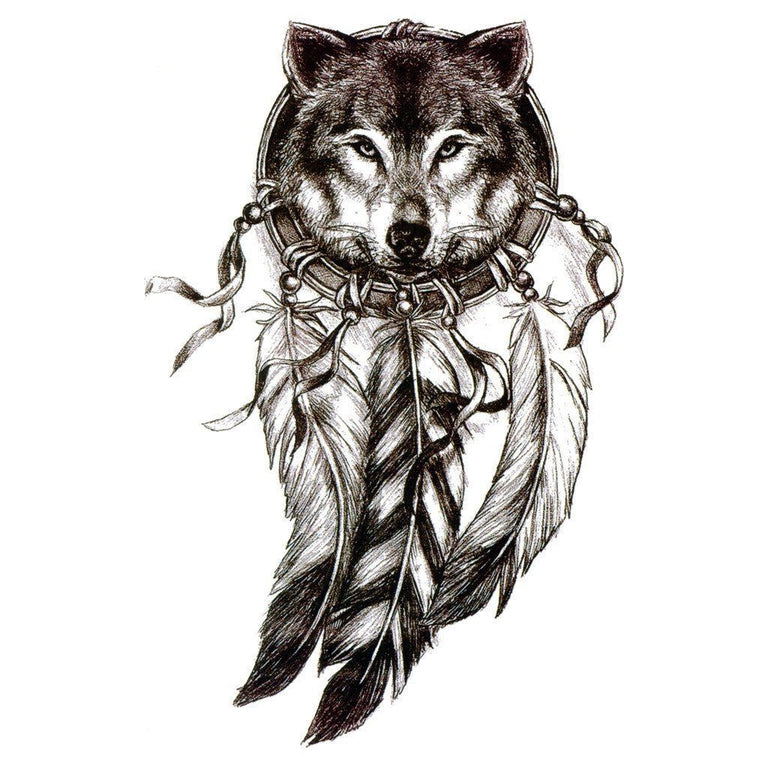 Wolf tattoo Wolf Dreamcatcher  Татуировка на шее Крутые татуировки  Татуировки предплечья
