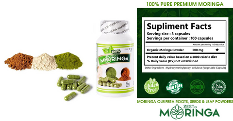 Organic moringa powder