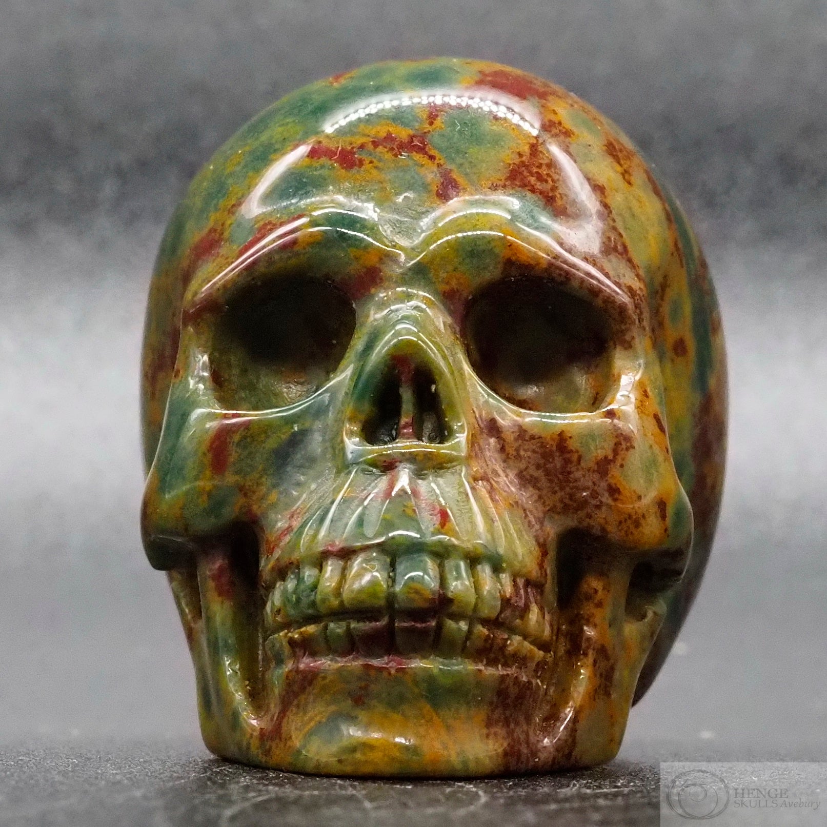 Dragon Blood Stone Human Skull Henge Skulls