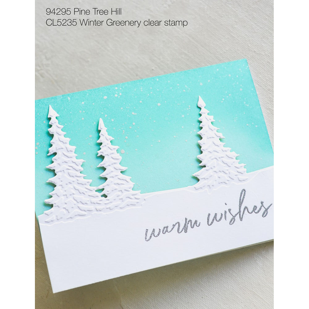 memory box Winter Greenery clear stamp set  ̹ ˻