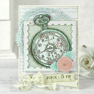 Creative Expressions Stamp - Sam Poole - Timeless Roses - 6" x 8"