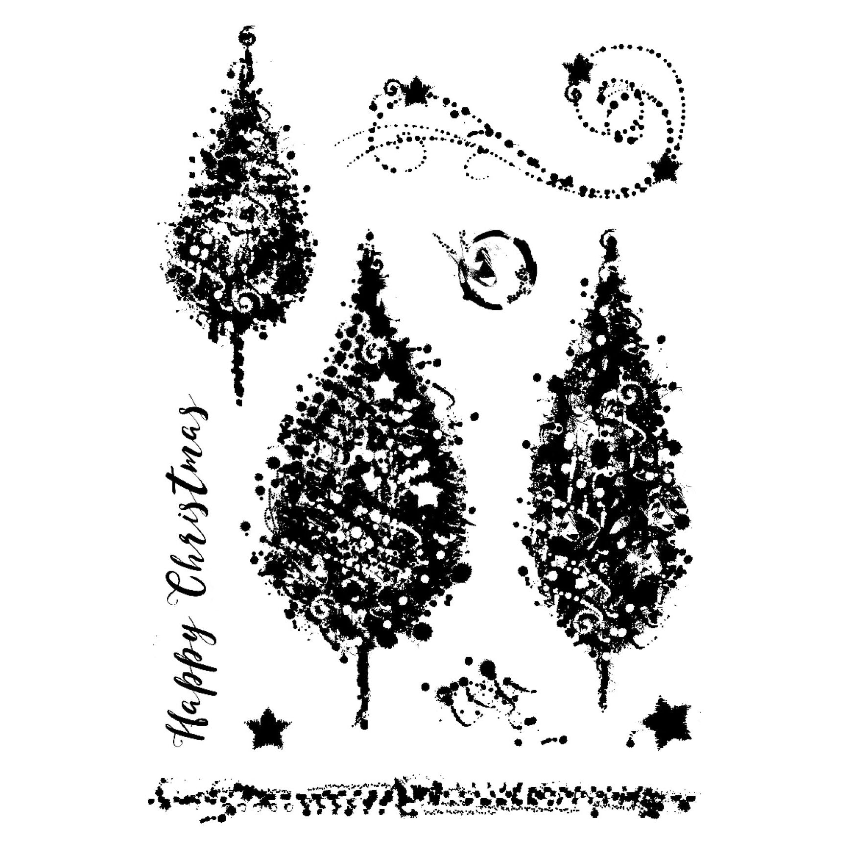 Woodware Clear Stamps Designed by Francoise Read: Sparkly Trees - FRS653