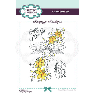 Creative Expressions Stamp - Designer Boutique Collection - Dragonfly Delight