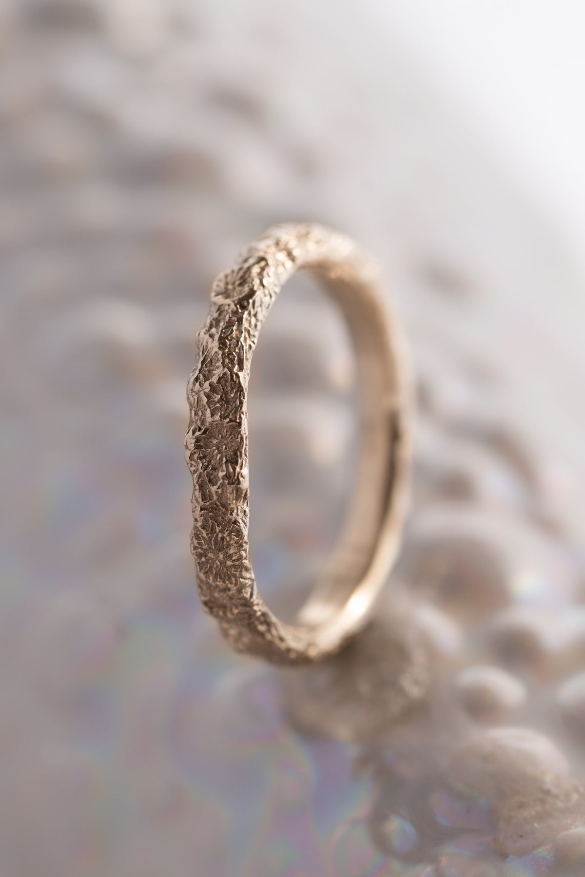 Bermuda Textures ~ Fish Scale Gold Ring