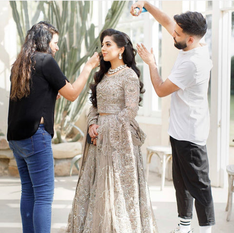 Aamir and Ambreen styling Aanam with Hair and Make Up