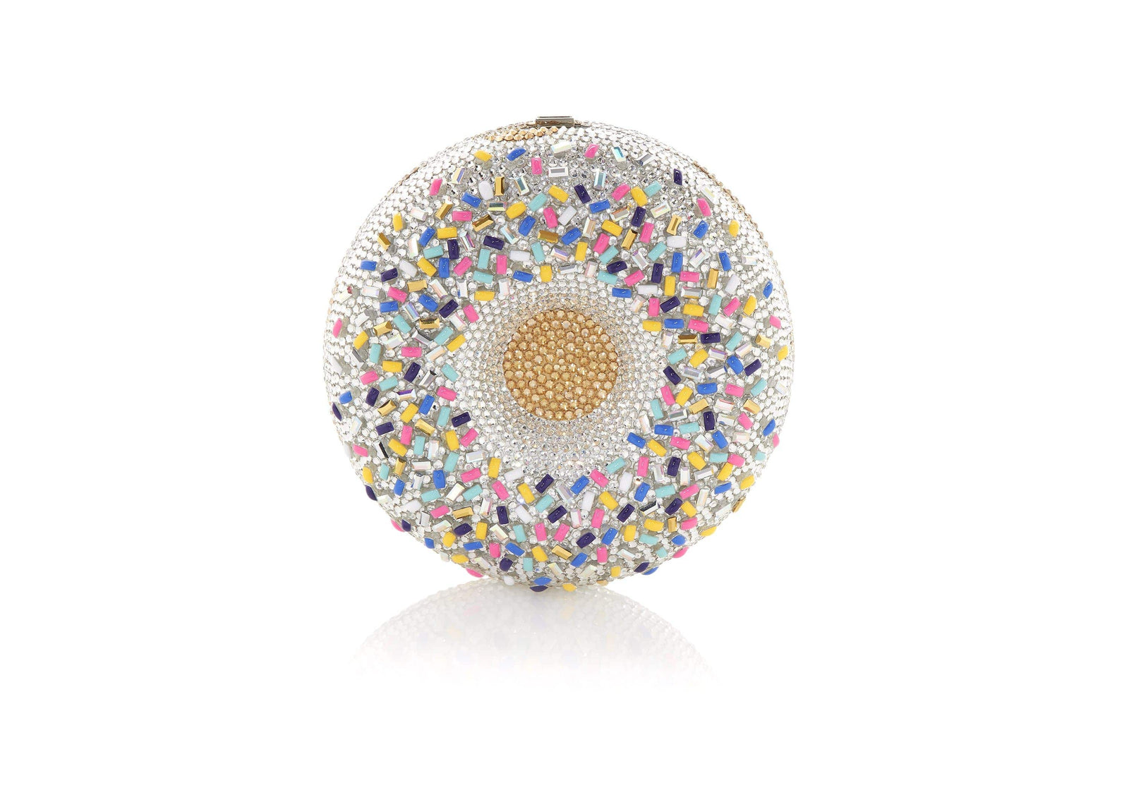 Judith Leiber Couture Khloé's Pot of Gold Crystal Minaudière in Champagne Aurum Multi
