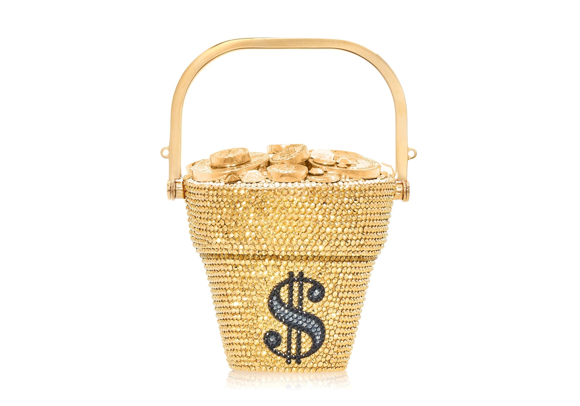 Judith Leiber Elegant Gold Fortune Money Bag Clutch With Coin -  Norway