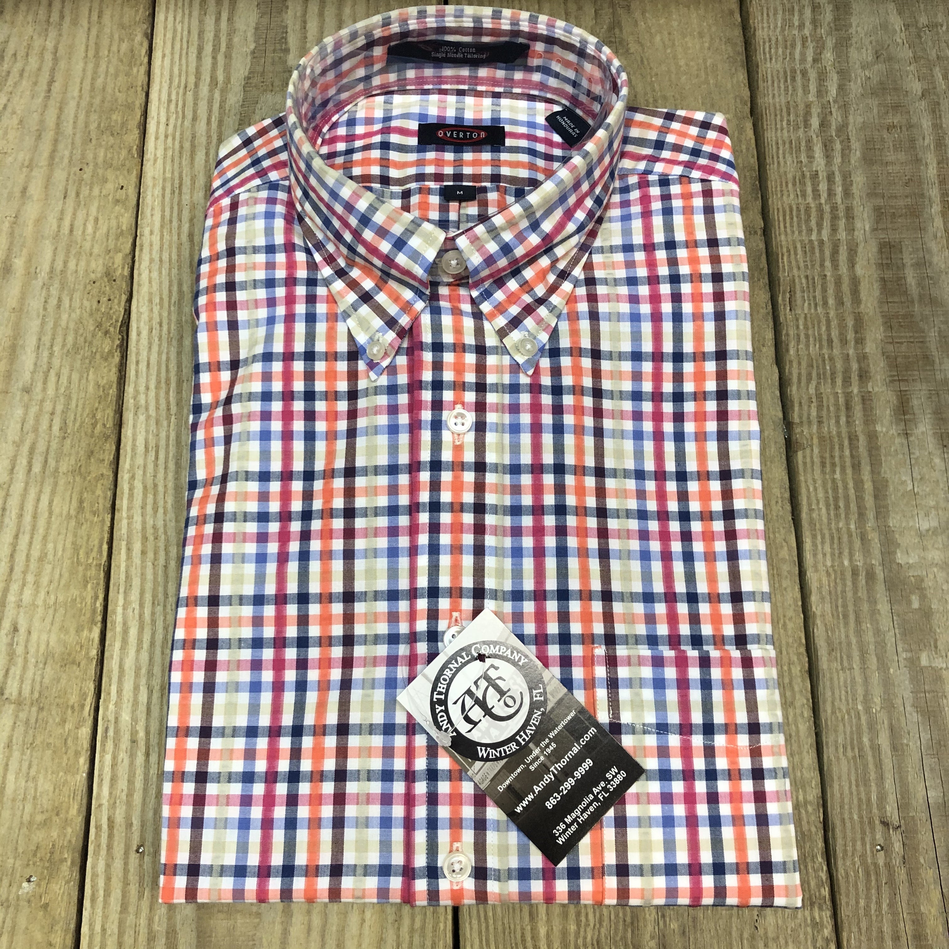 Overton Men' L/S 100% Cotton Seersucker Button Down Sport Shirt #21372 ...