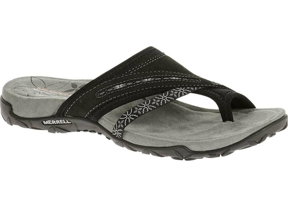 Stavning Foreman dvs. Merrell Womens Terran Post Sandal/Black #J21814 - Andy Thornal Company