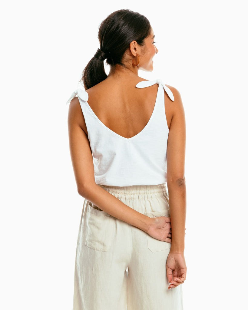 Southern Tide Adrianna Tie Shoulder Tank - Andy Thornal Company