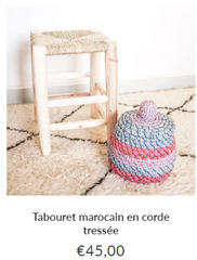 tabouret banc marocain artisanat marrakech soukcircus