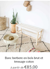 banc berbere pour la chambre decoration boheme